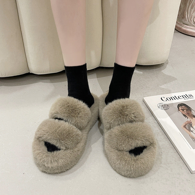 Thick Soled Wool Slippers For Women