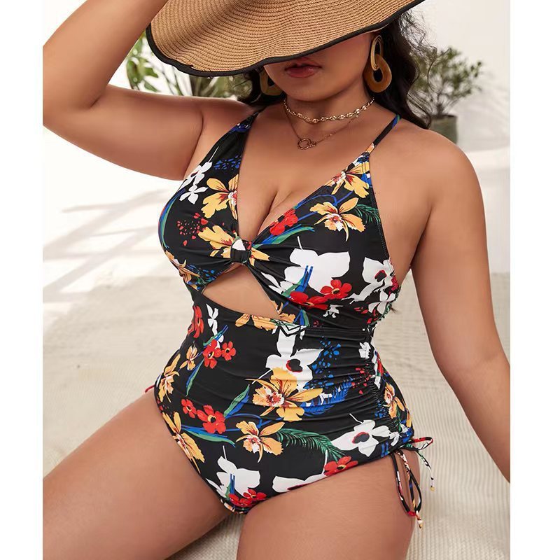 One-piece Swimsuit Fat Woman Plus Size Bikini Hollow Push Up