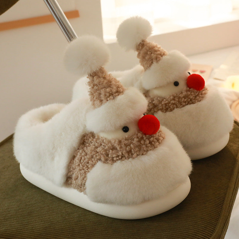 Household Thick Soled Lovers' Winter Slippers