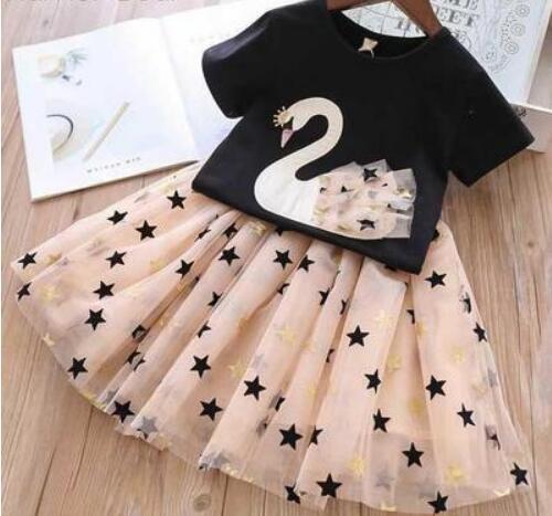 Summer Children Clothes Big Bow T-Shirt Shorts Clothing Set